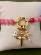 Deeply Loved Pink Stretch Bracelet