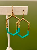 Uptown Hexagon Dipped Dangle earrings