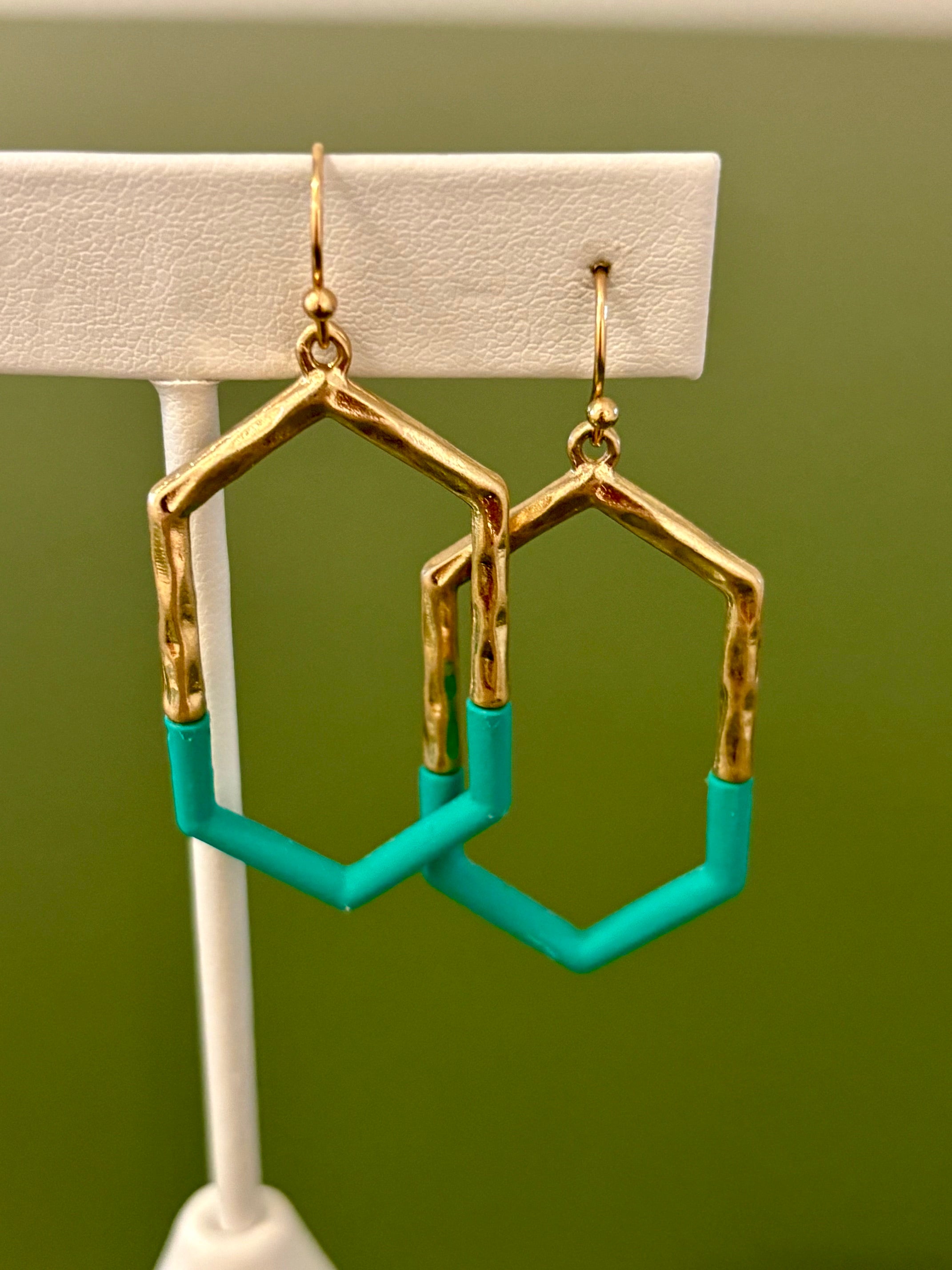 Uptown Hexagon Dipped Dangle earrings