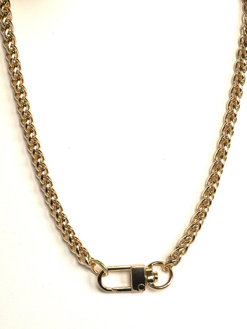 Gold Twisted Rope Chain with Swivel Link Necklace