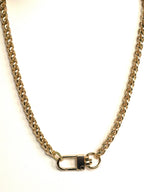 Gold Twisted Rope Chain with Swivel Link Necklace