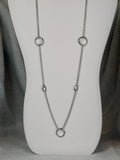 Silver Capsule Station Chain Necklace