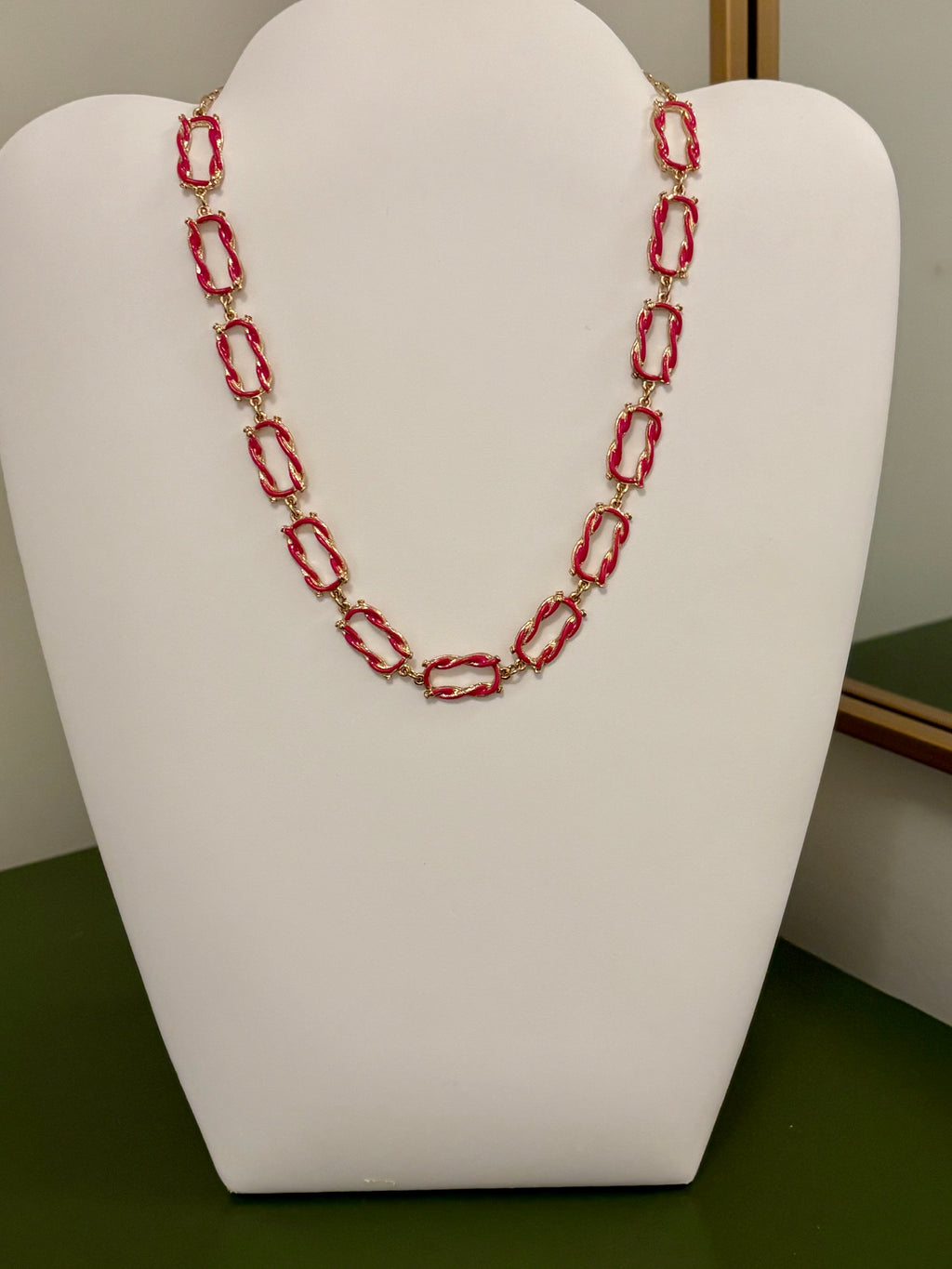 Cabana Pink Chain Necklace