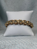 Gold Ball with Gold Surround Stretch Bracelet