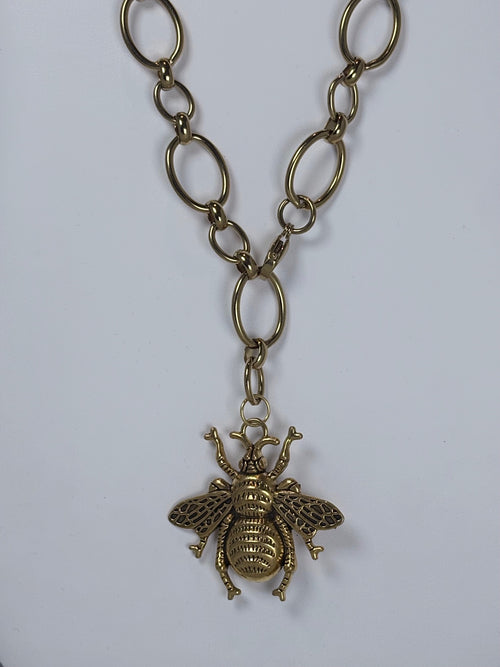 28 inch chain with bee pendant