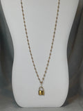 28 inch chain with padlock pendant