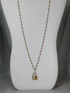 28 inch chain with padlock pendant