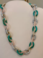 Coastal Teal Link Necklace