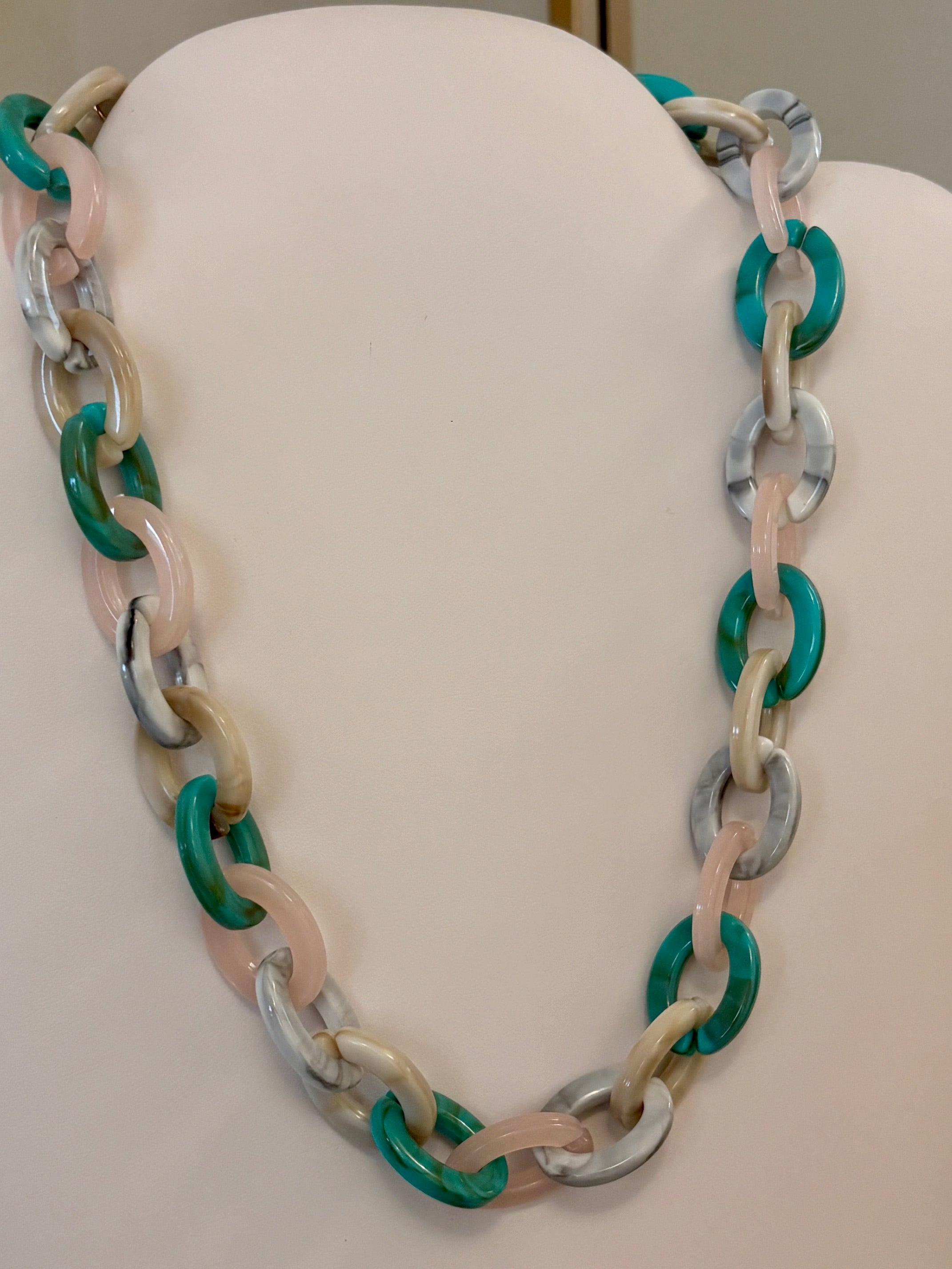 Coastal Teal Link Necklace