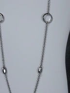 Silver Capsule Station Chain Necklace