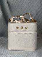 Hammered Gold with Silver Rectangle Bracelet