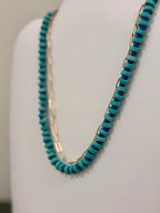 Blueberry Beads Paperclip Necklace