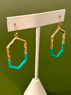 Uptown Hexagon Dipped Dangle earrings