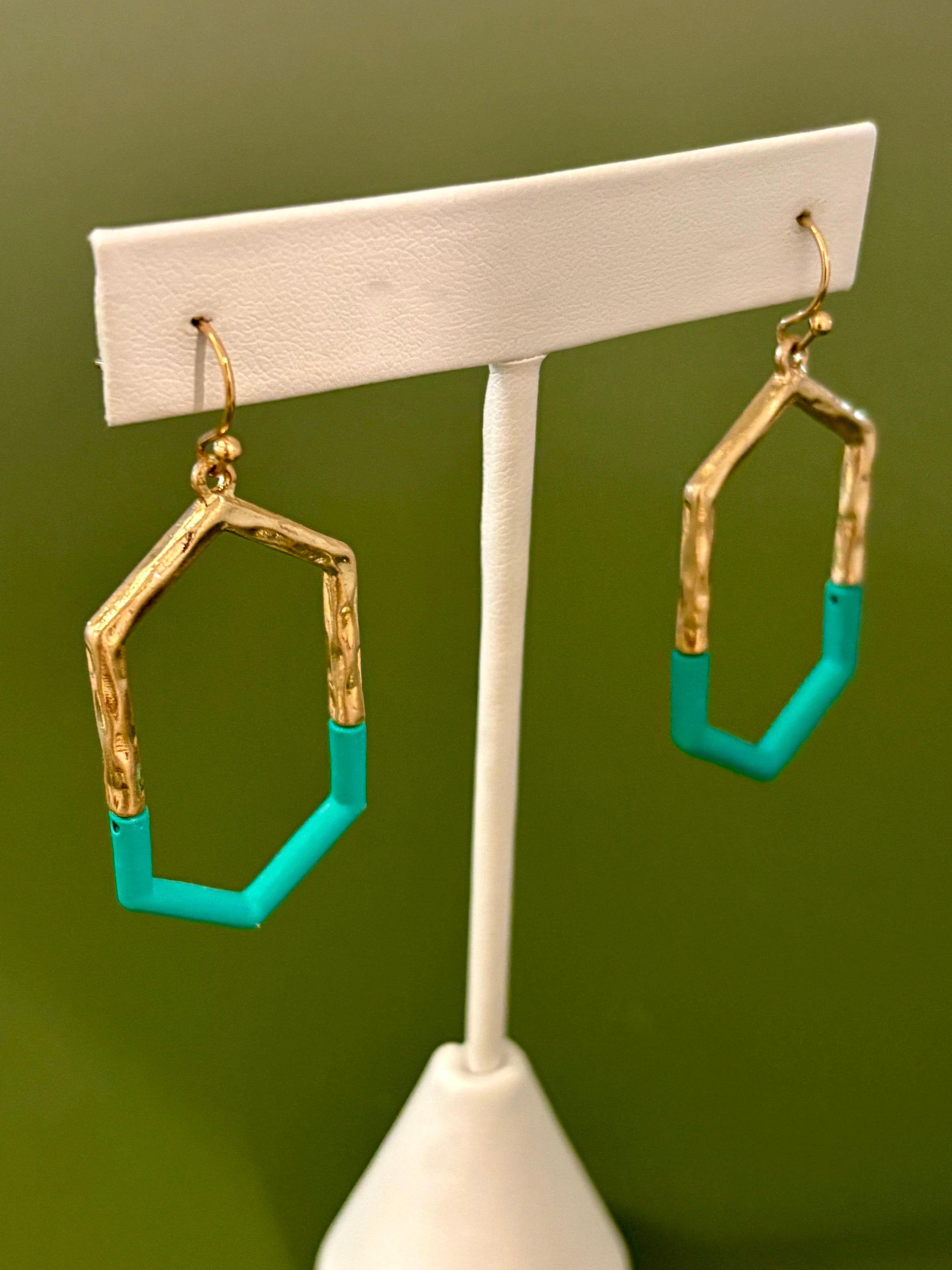Uptown Hexagon Dipped Dangle earrings