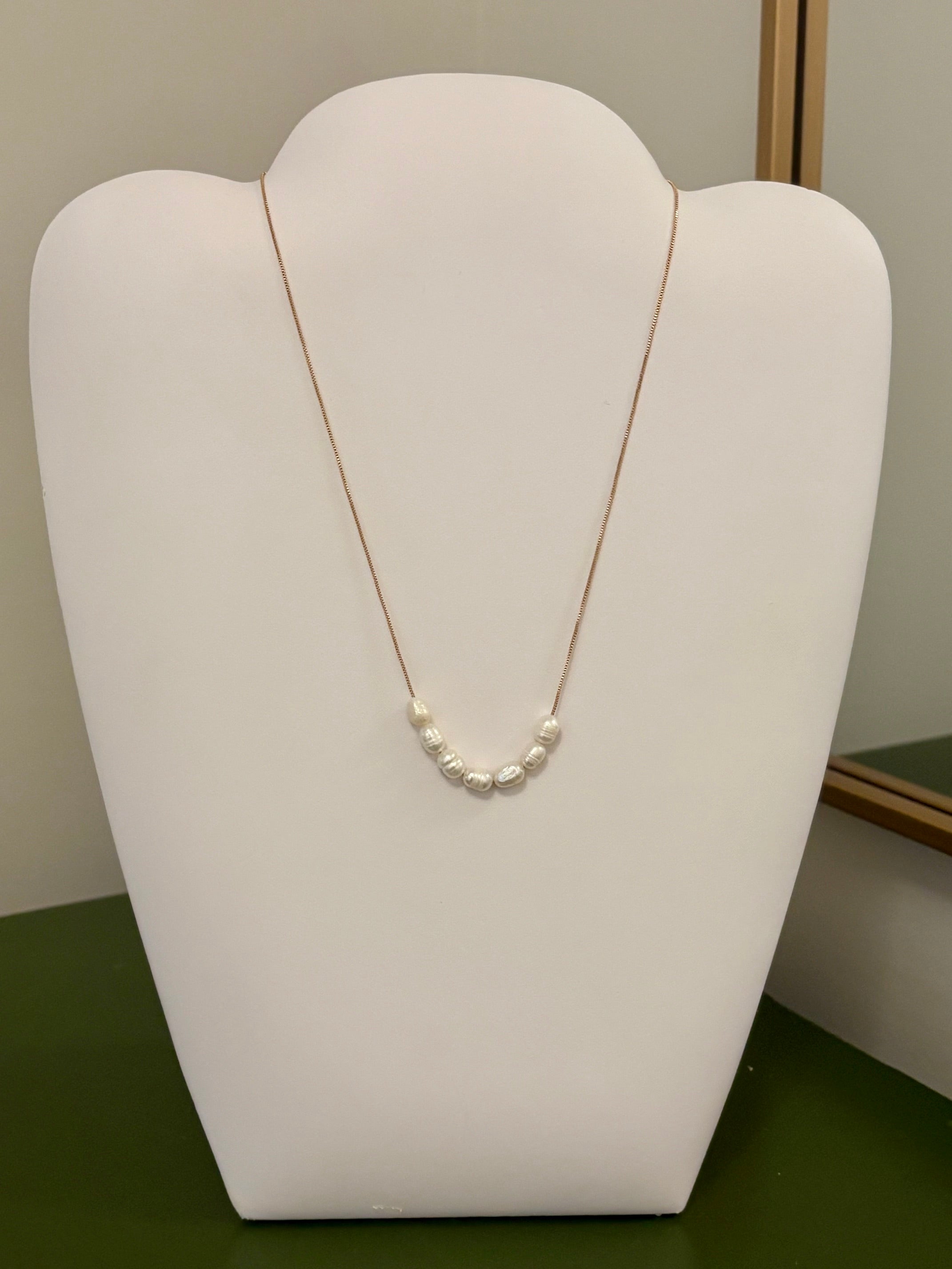 Pearl Crescent Necklace