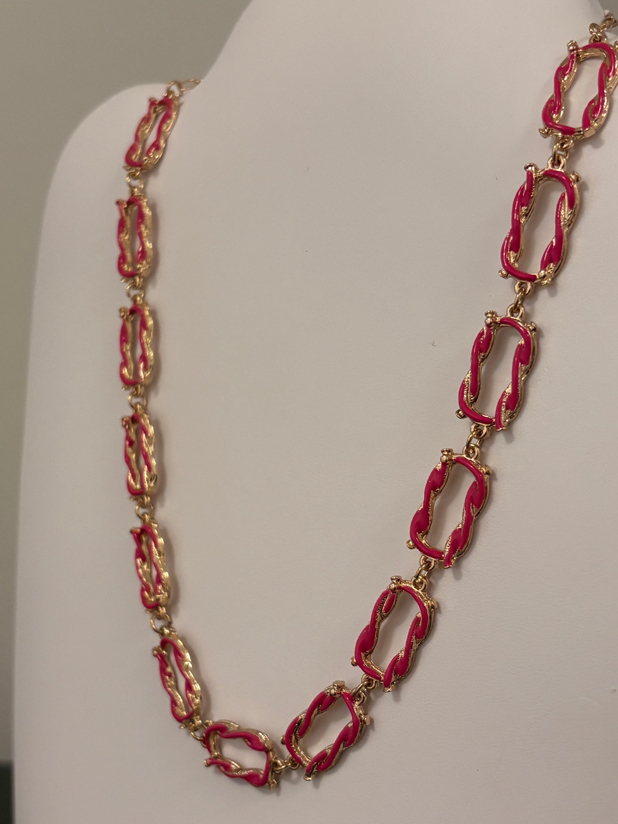 Cabana Pink Chain Necklace