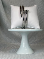 Nailed It silver hinged bangle