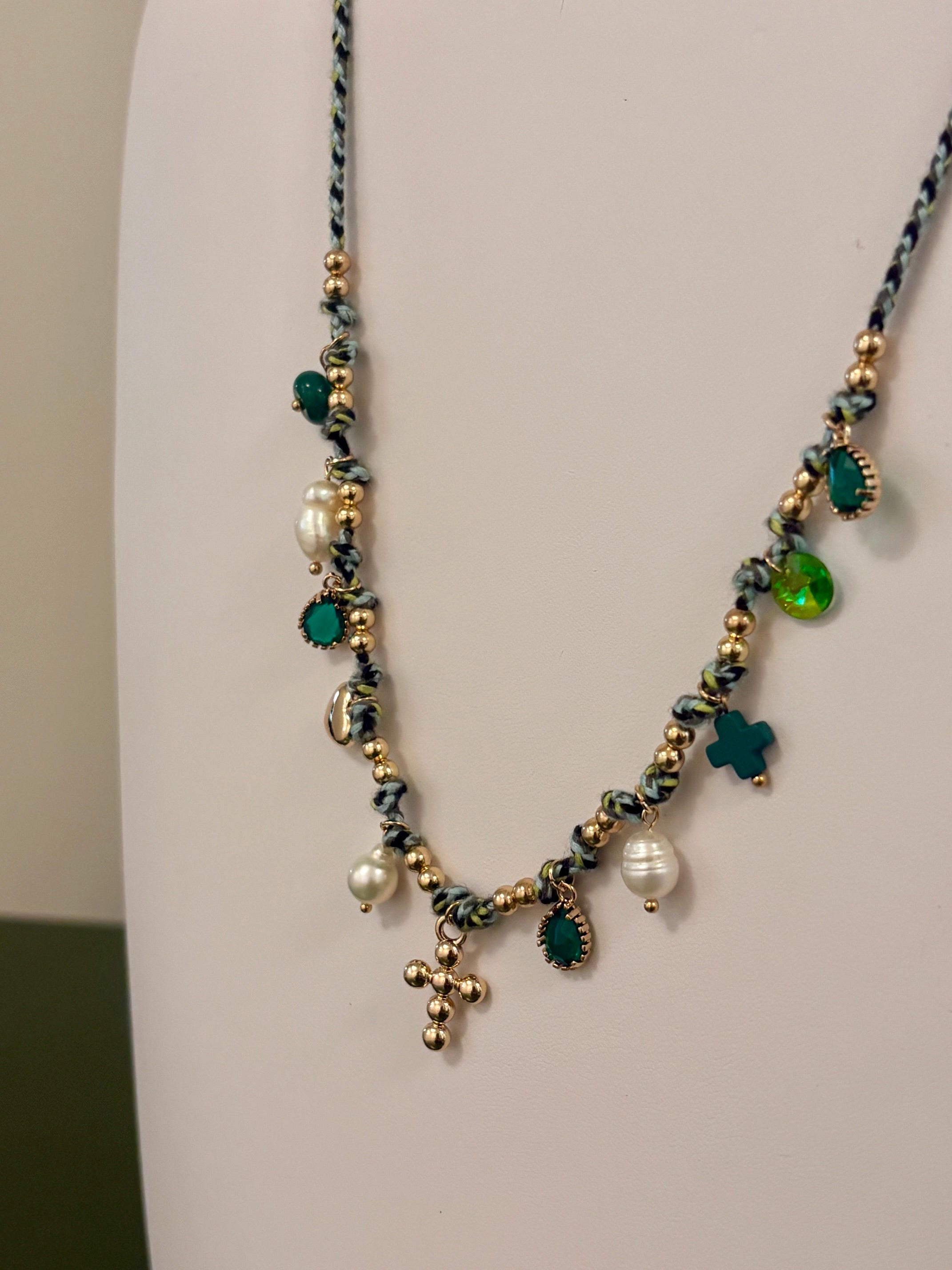 Gathered Green Blessings Necklace