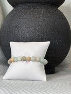 Amazonite Semi Precious Stone Necklace with Matching Stretch Bracelet Set