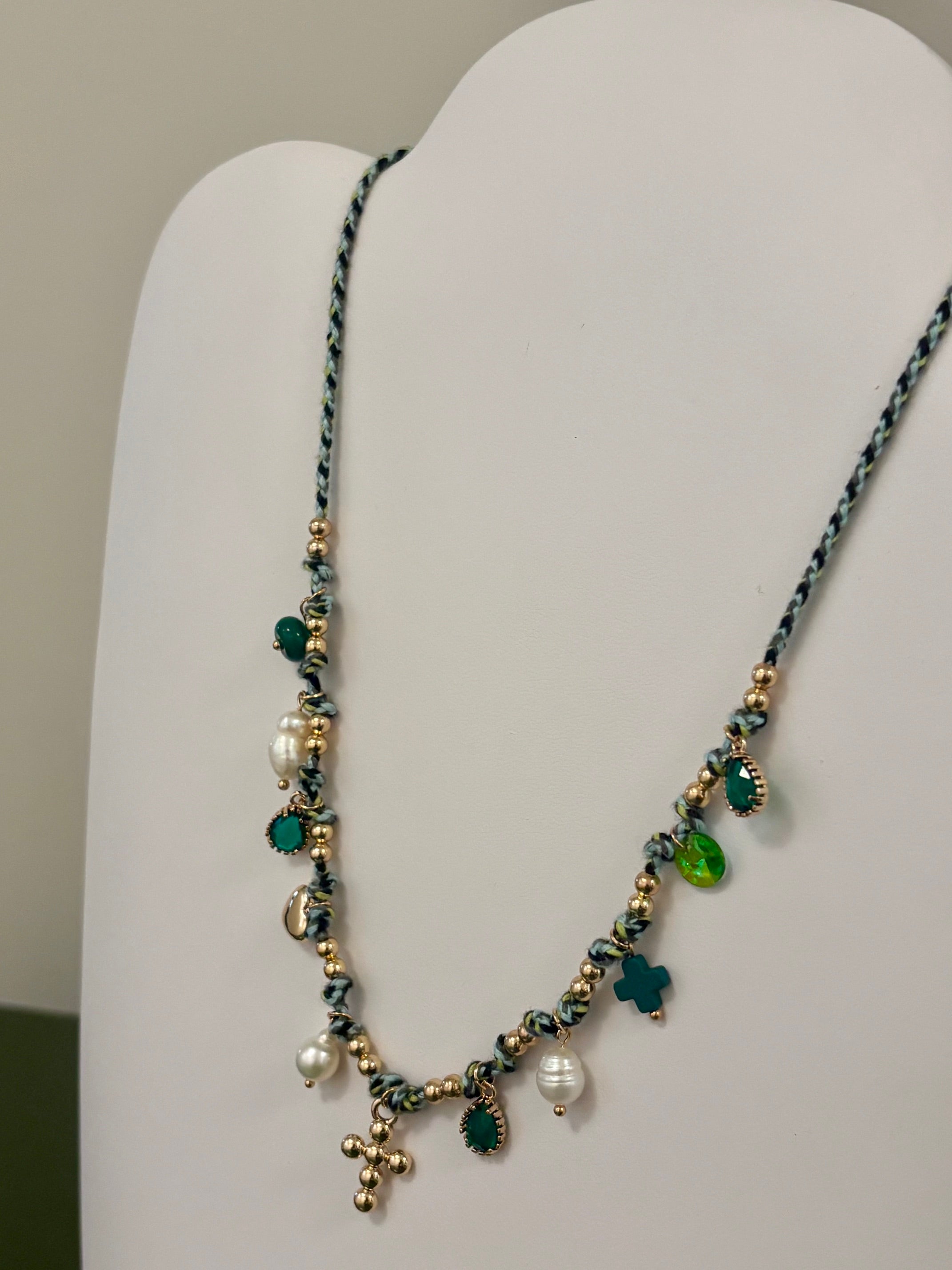 Gathered Green Blessings Necklace