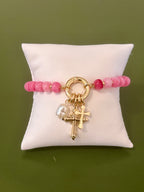Deeply Loved Pink Stretch Bracelet