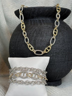 Gold Mariner Link with Silver Accent Links Necklace