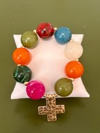 Stained Glass Cross Bracelet