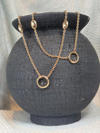 Golden Capsule Station Chain Necklace