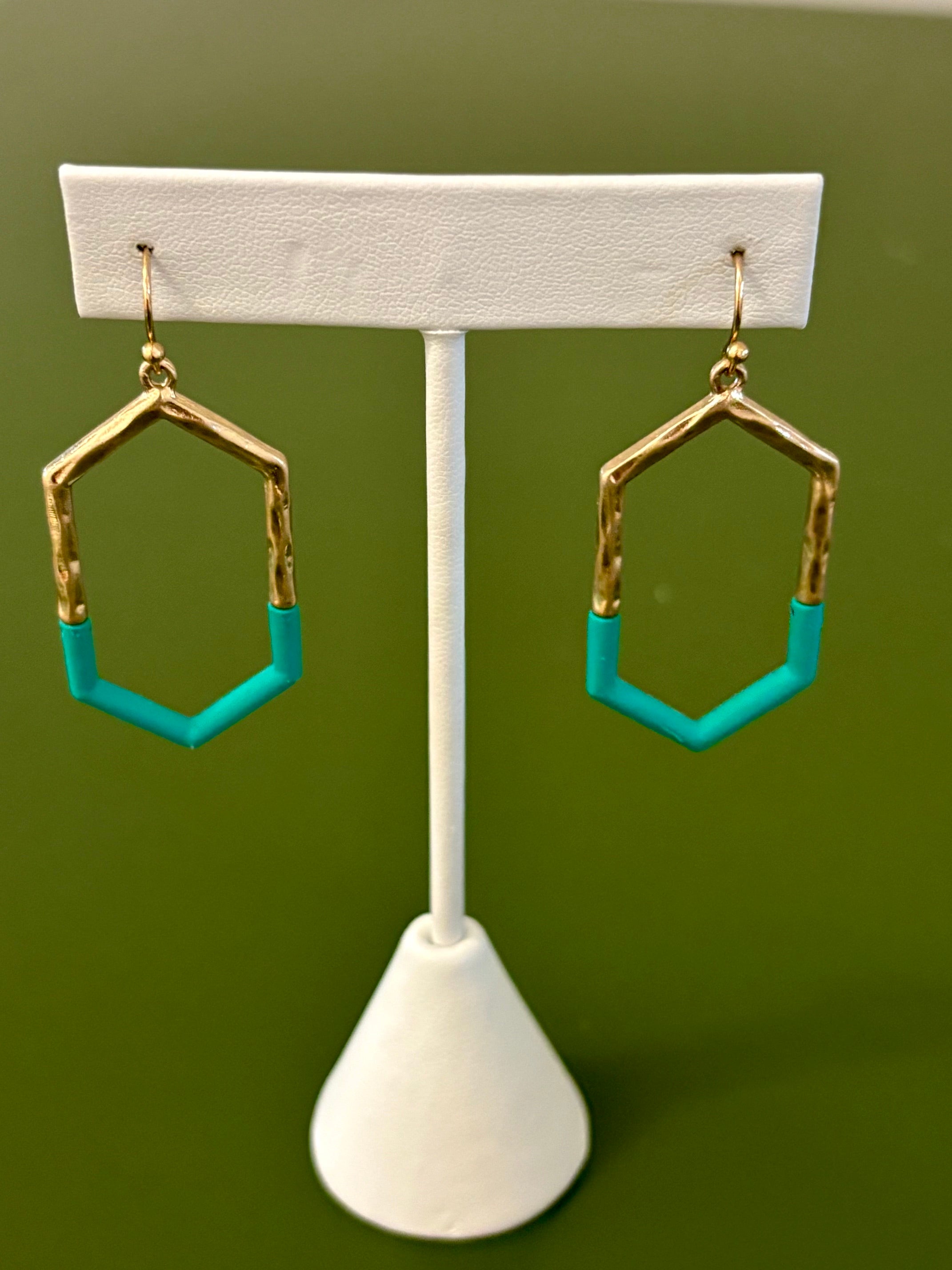 Uptown Hexagon Dipped Dangle earrings