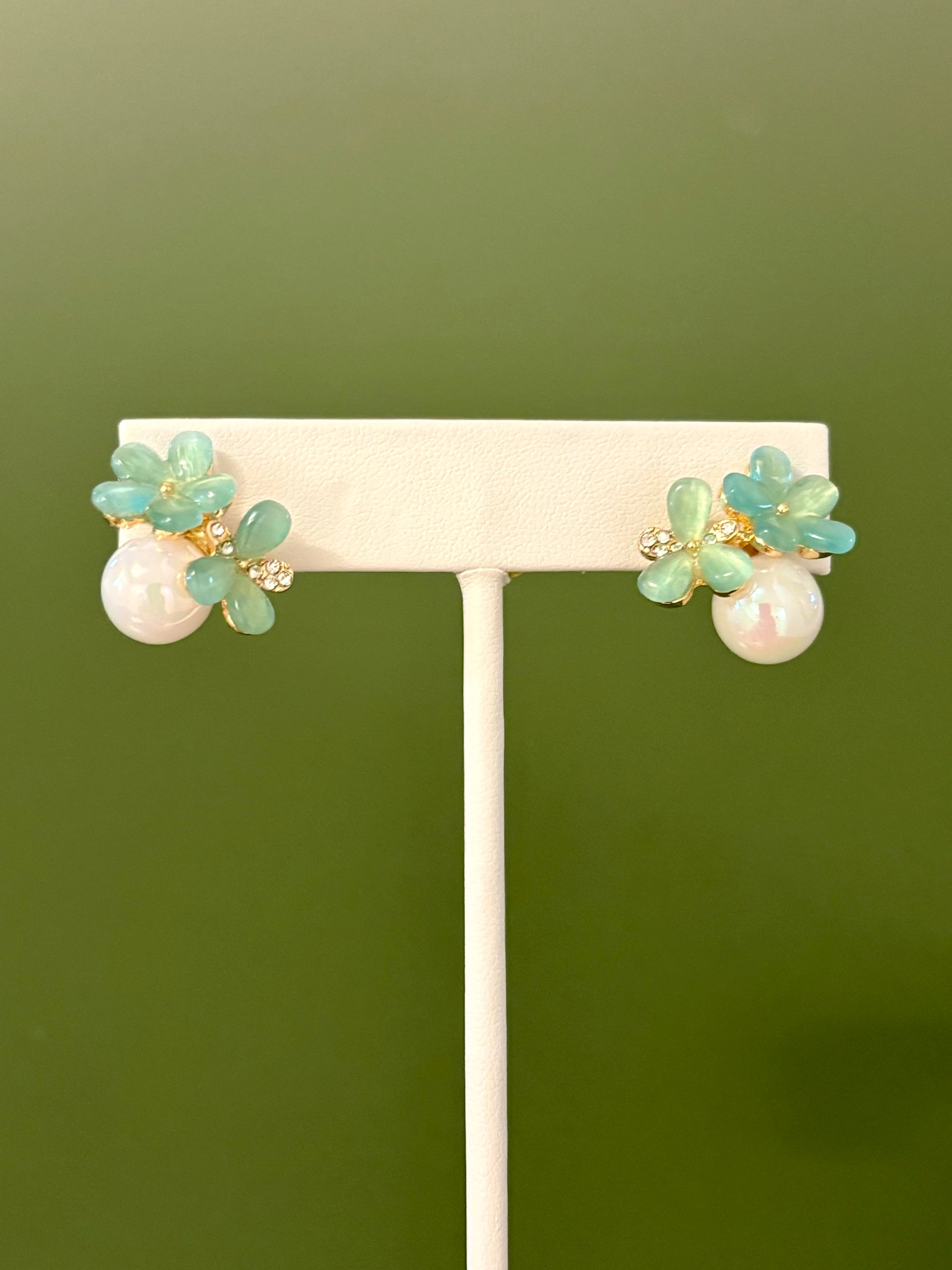 Seaglass Blossom Earrings