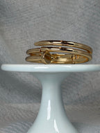 Nailed It gold hinged bangle