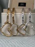 Hammered Silver with Gold hearts bracelet