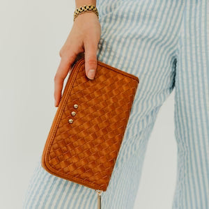 Lenni Large Zip Woven Wallet