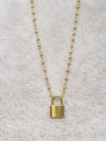 28 inch chain with padlock pendant