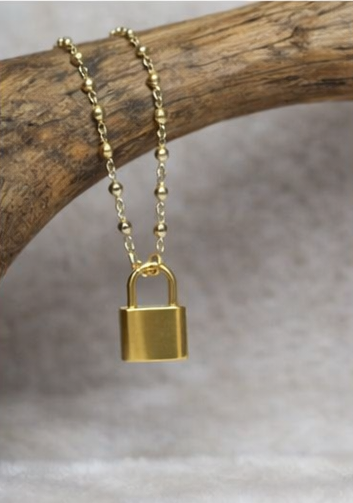 28 inch chain with padlock pendant