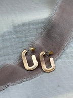 Gold Partial Link (C shape) Earrings