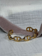 Anchor Link Gold Cuff Bracelet